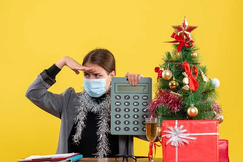 Business owner reviewing year-end finances ahead of the new year