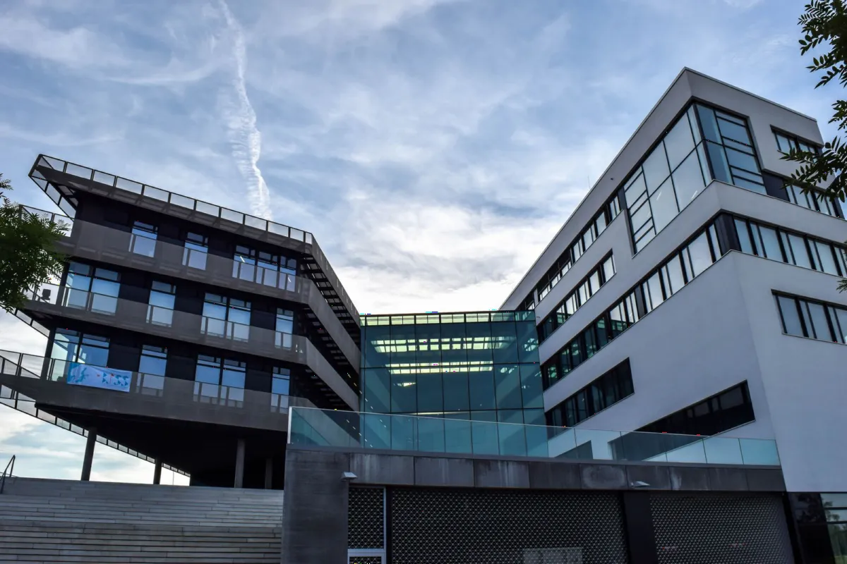 Modern commercial office buildings